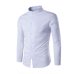 New Arrival Men's Chinese Tradition Style Shirt Male Solid Color Mandarin Collar shirts Long Sleeve cotton linen Casual Shirt