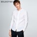 SELECTED Linen Men Shirts Flax Concise Leisure Long-sleeved Streetwear Beach Shirt for Men S|418205517