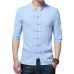 SHOKOTANO Chinese Style Linen Shirt Men Half Sleeve Solid Retro Tang Costume Shirt