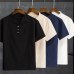 (Shirt + trousers) 2019 summer fashion men shirt Man Cotton and linen shirts Short sleeve men's casual shirts men size M to 5XL