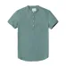 Simwood 2019 New Arrival Summer Short-sleeved Shirts Men 100% Linen White Solid Color Slim Fit Plus Size Collarless Tops CS1534