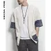 Sinicism Kimono Shirt Men Chinese Streetwear Vintage Kimono Shirt Men Linen Kimono Cardigan Men Shirt Plus Size 5XL 2019
