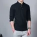 Sinicism Store Cotton Linen Men Shirts Man Long Sleeve Solid Color Stand Collar Chinese Clothes Male Big Size Casual Shirts