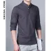 Sinicism Store Cotton Linen Men Shirts Man Long Sleeve Solid Color Stand Collar Chinese Clothes Male Big Size Casual Shirts