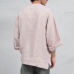 Summer Fashion Men Autumn Long Sleeve Shirts Blouses Loose Casual Soft Linen V-neck Shirt Tops Solid Color Clothes