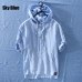 Summer Fashion Men Shirts Hooded Collar Half Sleeve Shirts Men Linen Cotton Fabric Japanese Style Casual Tee Shirt camisa hombre