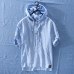 Summer Fashion Men Shirts Hooded Collar Half Sleeve Shirts Men Linen Cotton Fabric Japanese Style Casual Tee Shirt camisa hombre