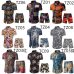 Summer Folk Style Fashion Floral Shirt Men's Sets Casual Shirts Suits Tops with Short Short Sleeve Single Breasted Suit 5XL