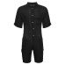 Vintage Men Rompers Pants Half Sleeve Cotton Pockets Playsuit Loose Men Cargo Overalls Jumpsuit Casual Trousers Men DA068