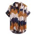 Womail 2019 New Arrivals Fashion Summer Mens Casual Multi Color Lump Chest Pocket Short Sleeve Round Hem Loose Shirts Blouse