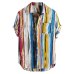 Womail 2019 New Arrivals Fashion Summer Mens Casual Multi Color Lump Chest Pocket Short Sleeve Round Hem Loose Shirts Blouse