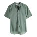 Womail Men Shirt Short-sleeved Baggy Cotton Linen Solid Button Shirts Daily Beach high quality New summer Fashion M-4XL