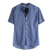 Womail Men Shirt Short-sleeved Baggy Cotton Linen Solid Button Shirts Daily Beach high quality New summer Fashion M-4XL