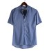 Womail Men Shirt Short-sleeved Baggy Cotton Linen Solid Button Shirts Daily Beach high quality New summer Fashion M-4XL