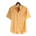 Womail Men Shirt Short-sleeved Baggy Cotton Linen Solid Button Shirts Daily Beach high quality New summer Fashion M-4XL