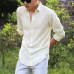 Zecmos Cotton Linen Shirts Man Summer White Shirt Social Gentleman Shirts Men Ultra Thin Casual Shirt British Fashion Clothes