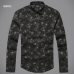 autumn ins new fashion flower printed long sleeve shirts men camisa male slim flower shirt vintage Linen Casual Men Shirt S2004