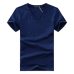 2017 summer Hot selling Men V neck t shirt cotton short sleeve tops high quality Casual Men Slim Fit Classic Brand t shirts