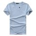 2017 summer Hot selling Men V neck t shirt cotton short sleeve tops high quality Casual Men Slim Fit Classic Brand t shirts