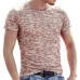 2018 Autumn Slim Streetwear  V neck T Shirt Men Casual Fitness Tops&Tees Vintage Blue Long Sleeve Pullover shirt Homme Plus Size