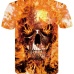 2018 Hot sale New Mens Summer Skull Poker Printing Men Short Sleeve T-shirt 3D T Shirt Casual T-shirt Plus Size T-shirt