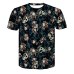 2018 Hot sale New Mens Summer Skull Poker Printing Men Short Sleeve T-shirt 3D T Shirt Casual T-shirt Plus Size T-shirt