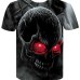 2018 Hot sale New Mens Summer Skull Poker Printing Men Short Sleeve T-shirt 3D T Shirt Casual T-shirt Plus Size T-shirt