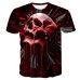 2018 Hot sale New Mens Summer Skull Poker Printing Men Short Sleeve T-shirt 3D T Shirt Casual T-shirt Plus Size T-shirt