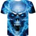 2018 Hot sale New Mens Summer Skull Poker Printing Men Short Sleeve T-shirt 3D T Shirt Casual T-shirt Plus Size T-shirt