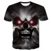 2018 Hot sale New Mens Summer Skull Poker Printing Men Short Sleeve T-shirt 3D T Shirt Casual T-shirt Plus Size T-shirt