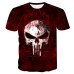 2018 Hot sale New Mens Summer Skull Poker Printing Men Short Sleeve T-shirt 3D T Shirt Casual T-shirt Plus Size T-shirt