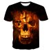 2018 Hot sale New Mens Summer Skull Poker Printing Men Short Sleeve T-shirt 3D T Shirt Casual T-shirt Plus Size T-shirt