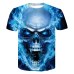 2018 Hot sale New Mens Summer Skull Poker Printing Men Short Sleeve T-shirt 3D T Shirt Casual T-shirt Plus Size T-shirt