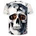 2018 Hot sale New Mens Summer Skull Poker Printing Men Short Sleeve T-shirt 3D T Shirt Casual T-shirt Plus Size T-shirt