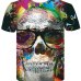 2018 Hot sale New Mens Summer Skull Poker Printing Men Short Sleeve T-shirt 3D T Shirt Casual T-shirt Plus Size T-shirt