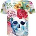 2018 Hot sale New Mens Summer Skull Poker Printing Men Short Sleeve T-shirt 3D T Shirt Casual T-shirt Plus Size T-shirt