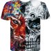 2018 Hot sale New Mens Summer Skull Poker Printing Men Short Sleeve T-shirt 3D T Shirt Casual T-shirt Plus Size T-shirt