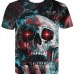 2018 Hot sale New Mens Summer Skull Poker Printing Men Short Sleeve T-shirt 3D T Shirt Casual T-shirt Plus Size T-shirt