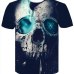 2018 Hot sale New Mens Summer Skull Poker Printing Men Short Sleeve T-shirt 3D T Shirt Casual T-shirt Plus Size T-shirt