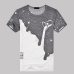 2018 Men Fashion Summer Milk Poured Pattern Inverted Milk 3D T shirt Printed Short Sleeve Round Neck Slim casual T-shirt hot