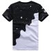 2018 Men Fashion Summer Milk Poured Pattern Inverted Milk 3D T shirt Printed Short Sleeve Round Neck Slim casual T-shirt hot