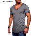 2018 New Arrived Deep V neck short sleeve men t shirt Slim Fit t-shirt men Skinny casual summer tshirt camisetas hombre