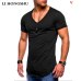 2018 New Arrived Deep V neck short sleeve men t shirt Slim Fit t-shirt men Skinny casual summer tshirt camisetas hombre