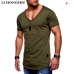 2018 New Arrived Deep V neck short sleeve men t shirt Slim Fit t-shirt men Skinny casual summer tshirt camisetas hombre