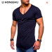 2018 New Arrived Deep V neck short sleeve men t shirt Slim Fit t-shirt men Skinny casual summer tshirt camisetas hombre