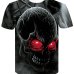 2018 New Mens Summer Skull Poker Print Men Short Sleeve T-shirt 3D T Shirt Casual Breathable T-shirt Plus-size T-shirt