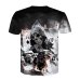 2018 New Mens Summer Skull Poker Print Men Short Sleeve T-shirt 3D T Shirt Casual Breathable T-shirt Plus-size T-shirt