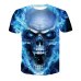 2018 New Mens Summer Skull Poker Print Men Short Sleeve T-shirt 3D T Shirt Casual Breathable T-shirt Plus-size T-shirt