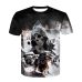 2018 New Mens Summer Skull Poker Print Men Short Sleeve T-shirt 3D T Shirt Casual Breathable T-shirt Plus-size T-shirt