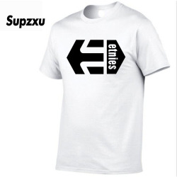 2018 New Solid color Etnies T Shirt Mens Black And White 100% cotton T-shirts Summer Skateboard Tee Boy Skate Tshirt Tops